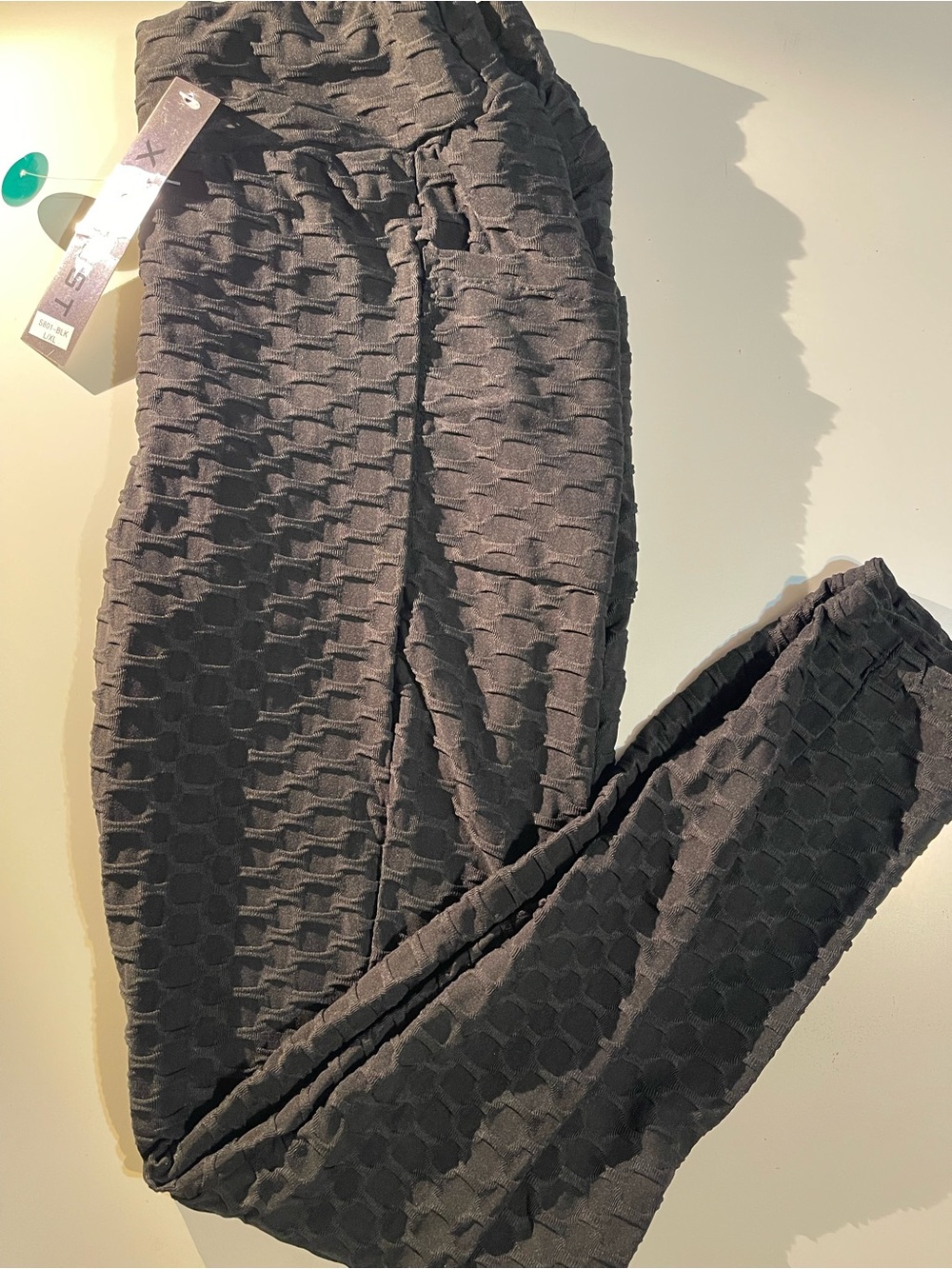 Black Women’s Textured Jeggings - Unbranded